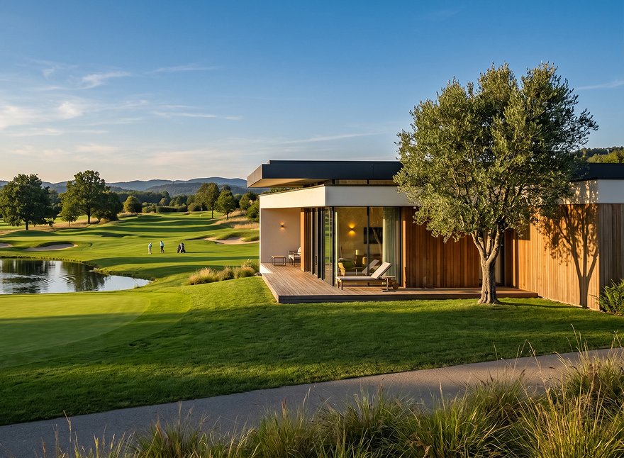A villa positioned to capture light and long views